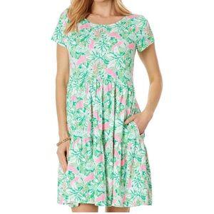 Like new Lilly Pulitzer Geanna Short Sleeve swing dress in Botanical Gardens